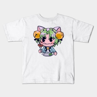 I draw that funny picture of dejiko eating sausage / di gi charat Kids T-Shirt